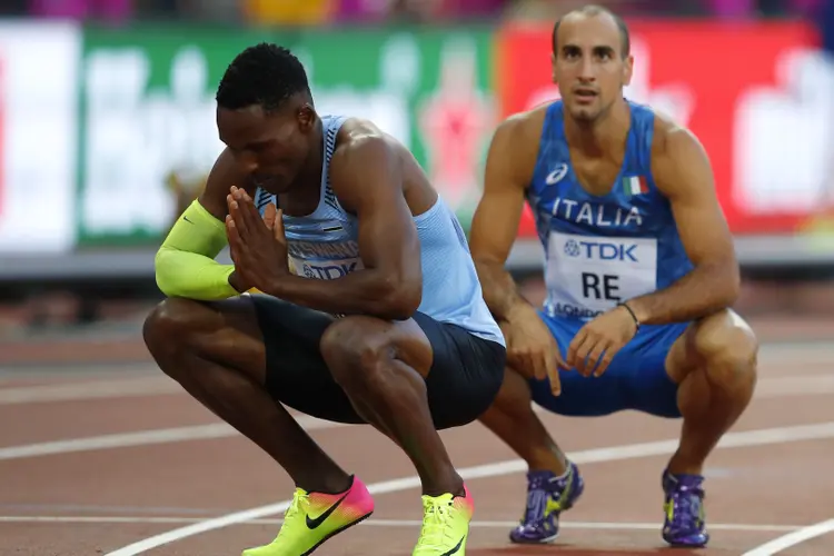 Isaac Makwala não apareceu para disputar as semifinais dos 200 metros devido a uma intoxicação alimentar (Phil Noble/Reuters)