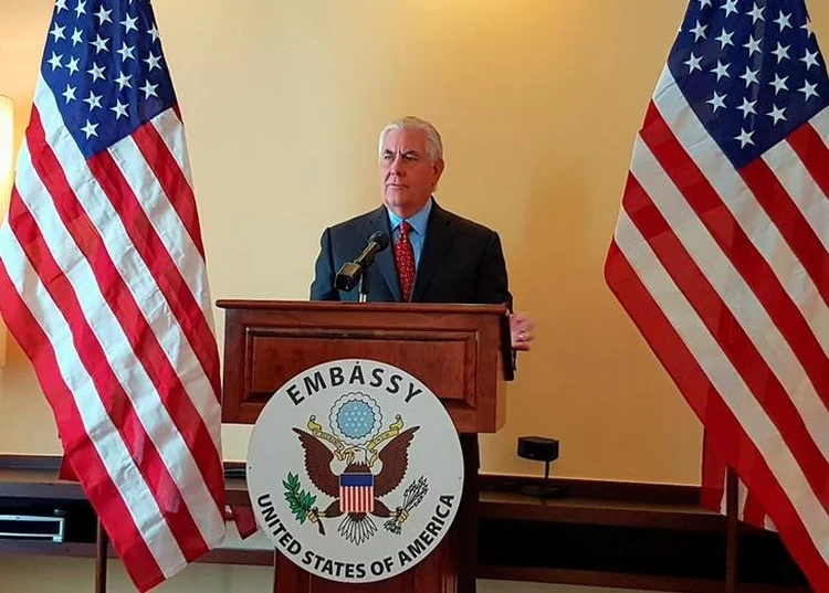 Rex Tillerson: "Quando as condições forem certas, aí podemos nos sentar e ter um diálogo sobre o futuro da Coreia do Norte" (Karen Lema/Reuters)