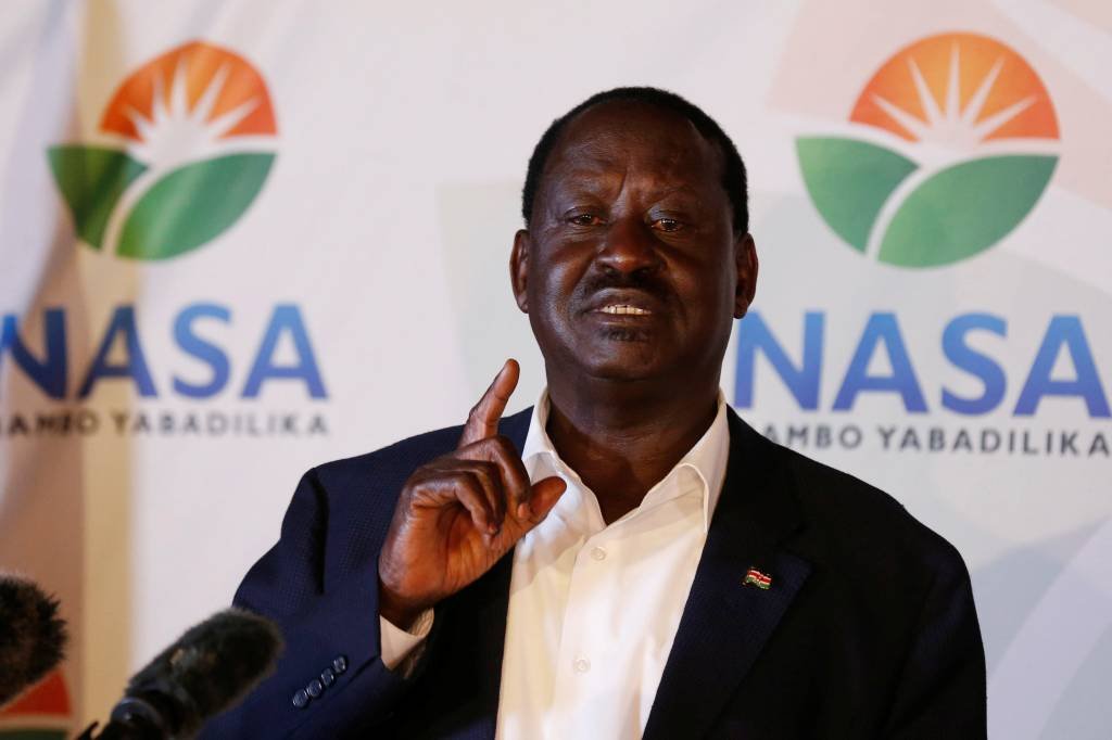 Raila Odinga: "Uhuru Kenyatta não é o presidente do Quênia. Não reconhecemos as eleições de 26 de outubro, foram uma farsa. 83% da população as boicotou" (Thomas Mukoya/Reuters)