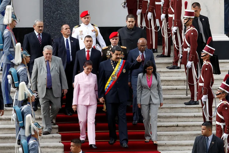 Nicolás Maduro em sessão na Assembleia Constituinte (Carlos Garcia Rawlins/Reuters)