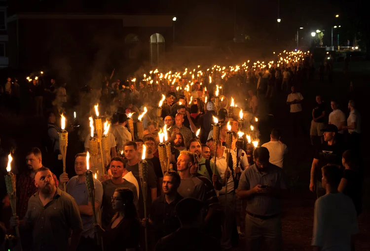 Charlottesville: supremacistas brancos marcharam em Virgínia (Alejandro Alvarez/Reuters)