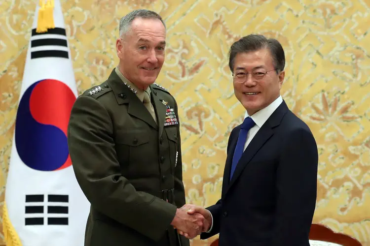 Joseph Dunfort, sobre a Coreia do Norte: "as opções militares só ocorrerão se os outros esforços falharem" (Bae Jae-man/Reuters)