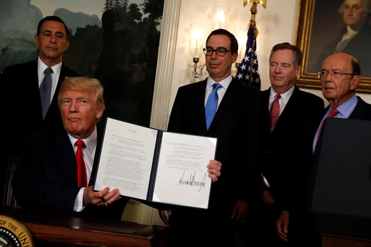 Trump: "Protegeremos os direitos, patentes, marcas registradas" (Jonathan Ernst/Reuters)