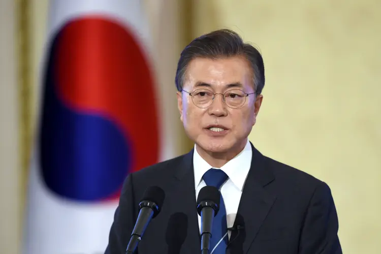 Moon Jae-In: "não podemos perder tudo por causa de outra guerra", disse o presidente (JUNG Yeon-Je/Pool/Reuters)