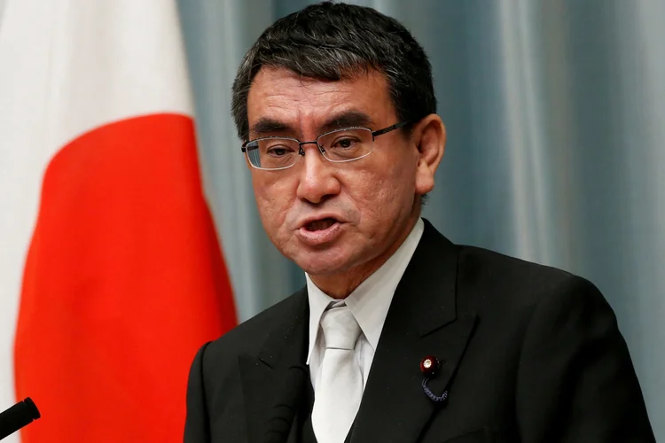 Taro Kono, sobre a Coreia do Norte: "é hora de fazer pressão" (Kim Kyung-Hoon/Reuters)