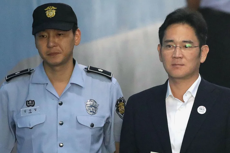 Lee Jae-yong: defesa já havia anunciado na sexta-feira que não estava de acordo com a sentença e que apelaria (Chung Sung-Jun/Reuters)