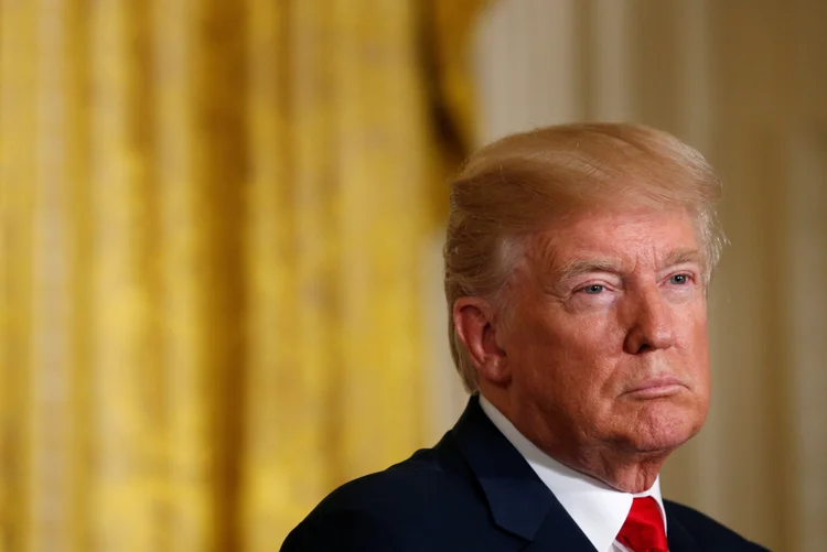 Trump: presidente dos Estados Unidos discutiu as práticas comerciais da China em telefonemas com Emmanuel Macron e Angela Merkel (Kevin Lamarque/Reuters)