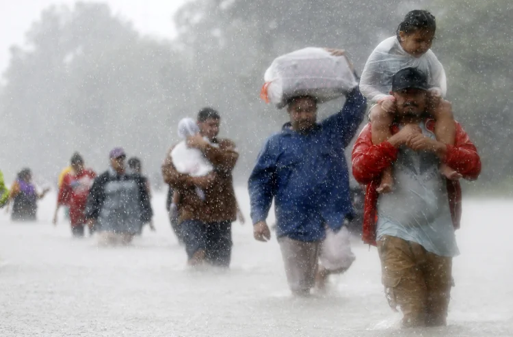 Furacão Harvey: apesar do fortalecimento da velocidade dos ventos, a preocupação maior está nas inundações (Jonathan Bachman/Reuters)