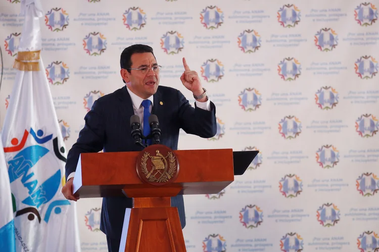 Jimmy Morales: o presidente declarou que a expulsão foi uma decisão "difícil" (Jose Cabezas/Reuters)
