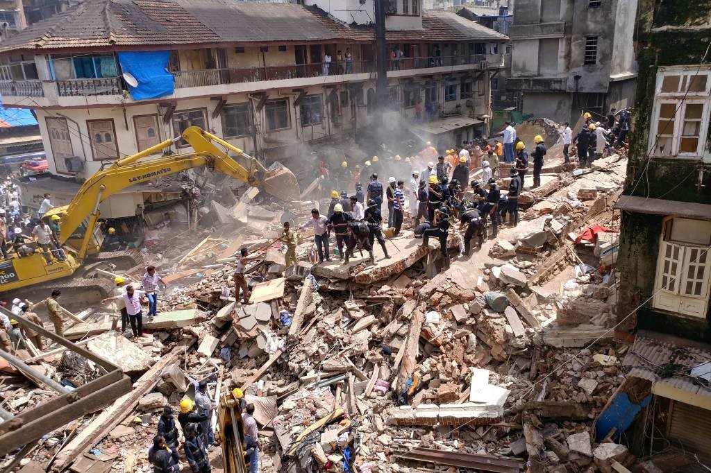 Desmoronamento de prédio em Mumbai deixa ao menos 19 mortos