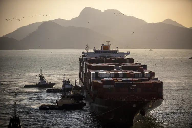 Terminal da Cia Siderúrgica Nacional no Porto de Itaguaí no Rio de Janeiro (Dado Galdieri/Bloomberg)