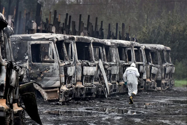 Chile: com frequência, o sul do Chile é palco de ataques incendiários (Miguel Angel Bustos/Reuters)