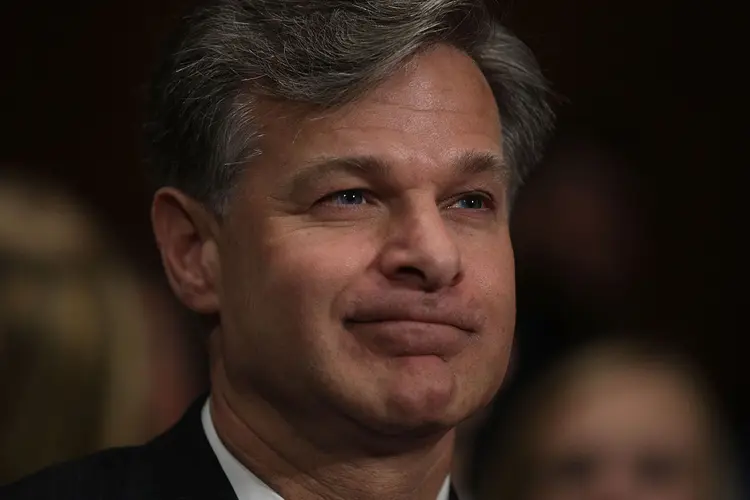 Christopher Way: Wray afirmou que assumir a liderança do FBI é uma "honra única na vida" (Alex Wong/Getty Images)