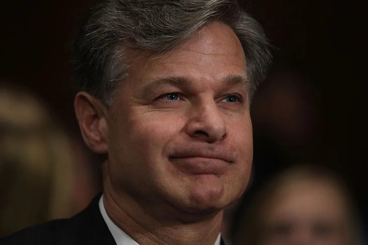 Christopher Way: Wray afirmou que assumir a liderança do FBI é uma "honra única na vida" (Alex Wong/Getty Images)