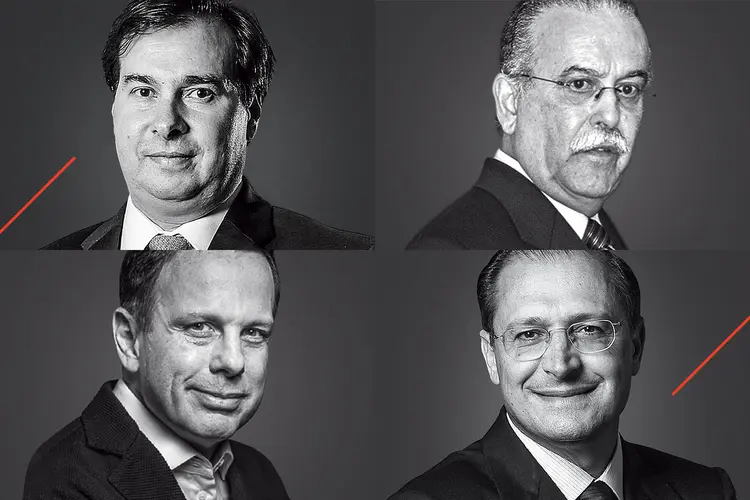 Rodrigo Maia, Mendonça de Barros, João Doria e Geraldo Alckmin são alguns dos nomes que estarão em evento de EXAME (divulgação/Divulgação)