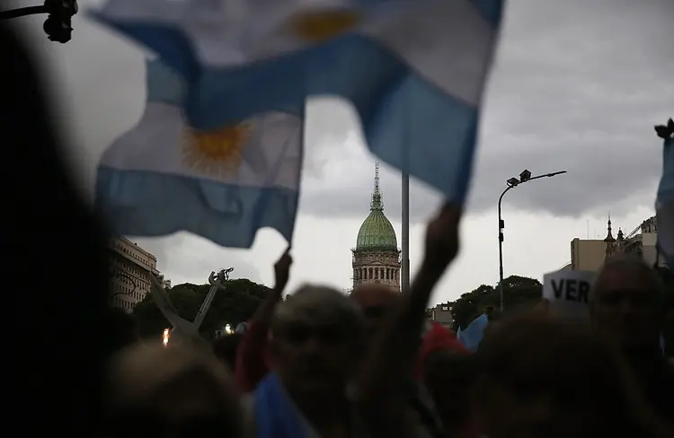 Praça de Maio: movimento de trabalhadores convoca protesto contra Macri, mas base está dividida (Mario Tama/Getty Images)