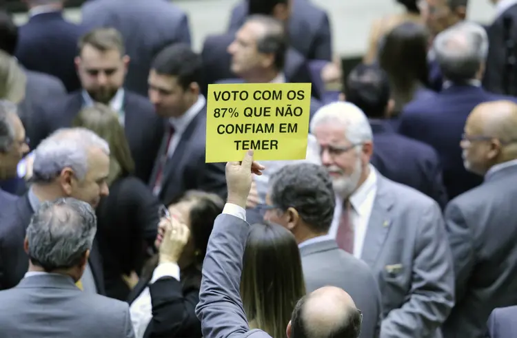 Sessão da Câmara dos Deputados da votação da denúncia contra o presidente Temer, dia 02/08/2017 (Antonio Augusto/Agência Câmara)