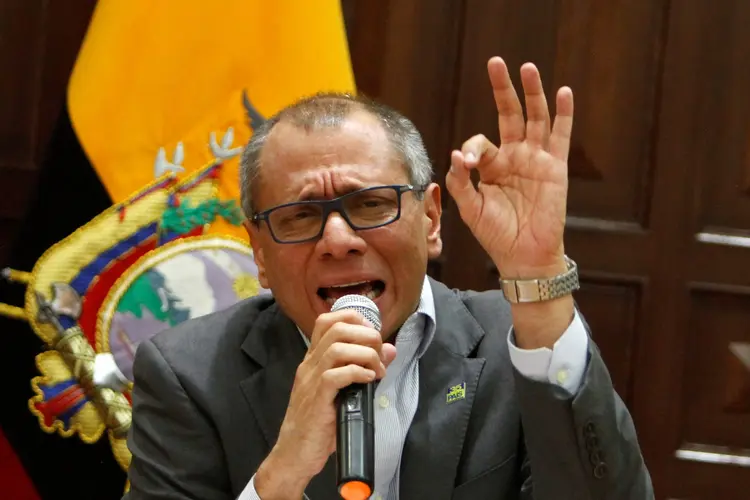 Ex-vice-presidente do Equador, Jorge Glas: ele saiu do caso por envolvimento no caso Odebrecht (Daniel Tapia/Reuters)