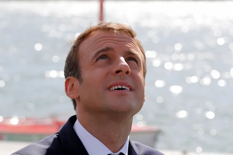 Macron: menos de quatro em cada dez franceses (36%) dizem estar satisfeitos com o início de mandato do presidente (Philippe Wojazer/Reuters)