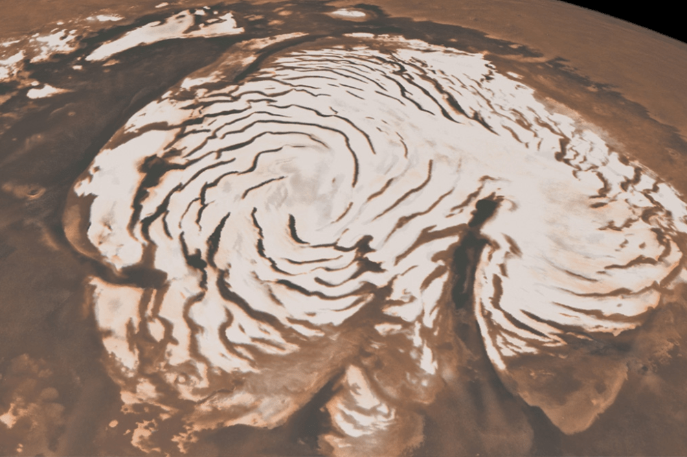 Noites marcianas têm tempestades de neve e ventos de 36 km/h