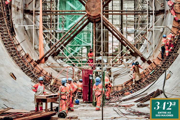 Obra da Camargo Corrêa: a empresa reduziu sua estrutura para sobreviver (Anna Carolina Negri/Valor/Folhapress/Exame)