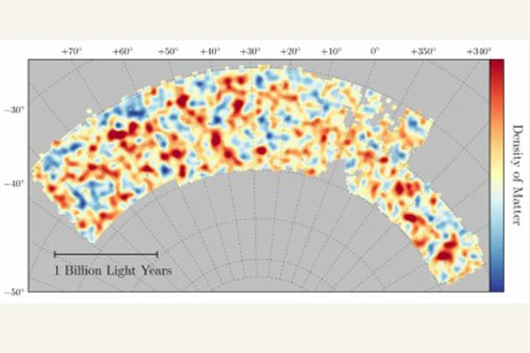 DES é um mapeamento do Universo em grande escala, que deverá rastrear uma área equivalente a um oitavo do céu (Dark Energy Survey/Divulgação)