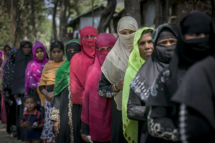 Rohingyas: mais de um milhão de rohingyas vivem em Rakhine, onde sofrem uma crescente discriminação (Allison Joyce/Getty Images)