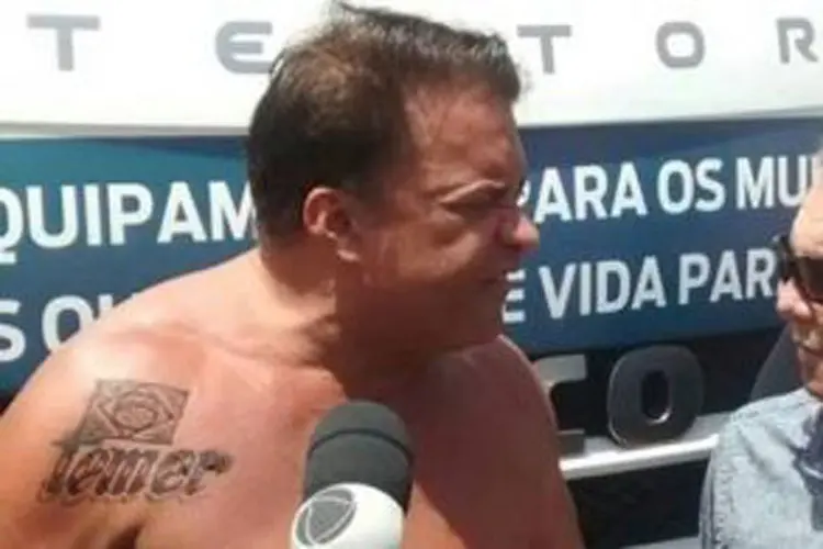 Wladimir: o deputado disse que havia pago R$ 1,2 mil pela tatuagem - definitiva, segundo ele (Foto/Reprodução)