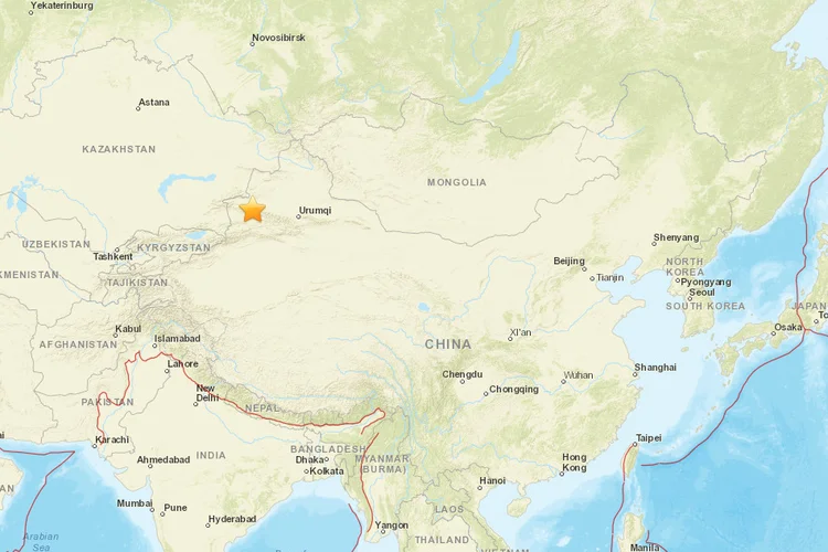 Terremoto aconteceu menos de 12 horas após o que sacudiu a vizinha província de Sichuan (USGS/Reprodução)