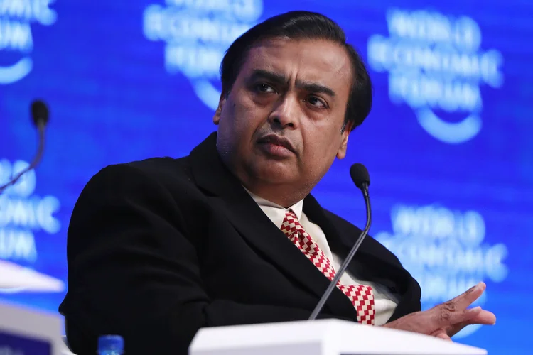 Mukesh Ambani: sua empresa de telecomunicações sugou mais de US$ 31 bi em investimentos e ainda não rendeu nenhum lucro (Simon Dawson/Bloomberg)