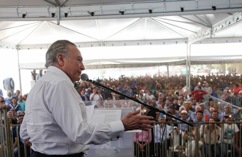 Em TO, Temer exalta ações do governo e ataca abuso de autoridade