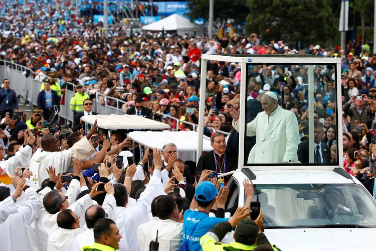 Papa Francisco na Colômbia: "nós não queremos que qualquer tipo de violência restrinja ou destrua mais uma vida" (Stefano Rellandini/Reuters)