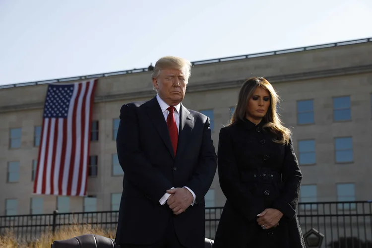 Melania Trump: até agora não foi divulgado se o presidente americano irá ao funeral no Texas (Kevin Lamarque/Reuters)