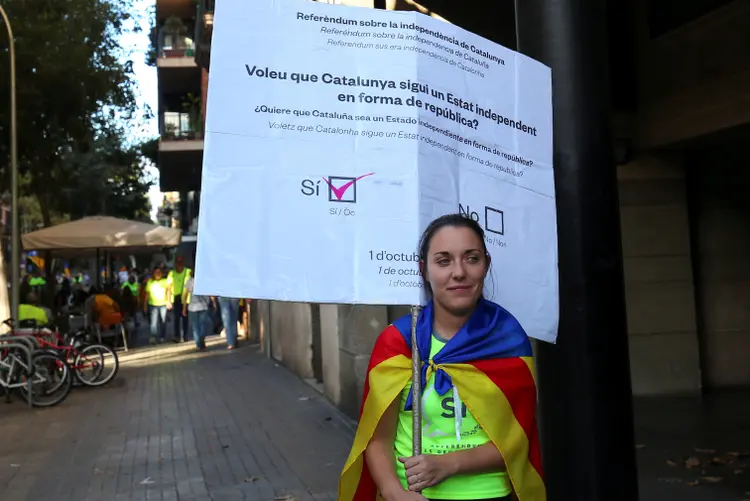 Catalunha: o Parlamento catalão aprovou na semana passada uma lei destinada a realizar esse referendo (Albert Gea/Reuters)