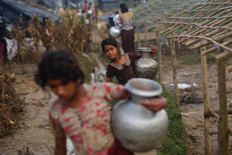 Rohingyas: entre 300 mil e 500 mil rohingyas já viviam em Bangladesh antes da crise (Danish Siddiqui/Reuters)