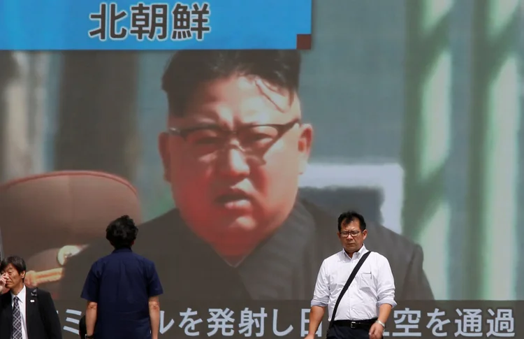Kim: após uma cerimônia de boas-vindas e uma breve conversa informal, a primeira rodada da cúpula terá inicio às 10h30 (Issei Kato/Reuters)