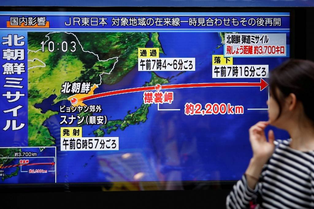 Coreia do Norte tinha Guam em mente ao lançar míssil, diz Japão