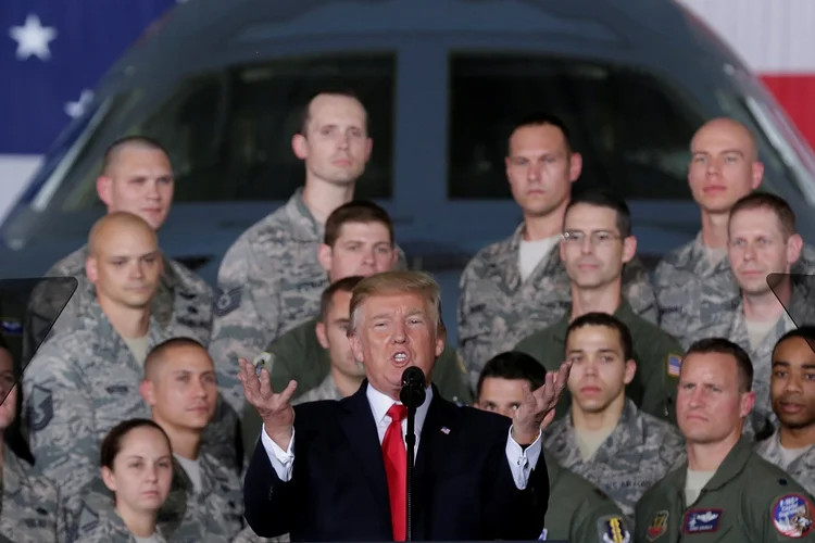 Trump: metade da população americana discorda que o presidente tenha capacidade para lidar com os conflitos com a Coreia do Norte (Yuri Gripas/Reuters)
