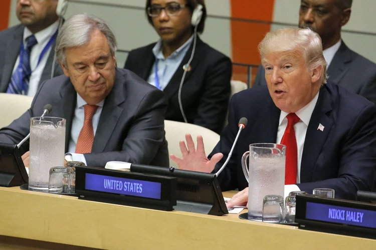 Donald Trump, sobre a ONU: "encorajamos o secretário-geral a utilizar plenamente sua autoridade para reduzir a burocracia" (Lucas Jackson/Reuters)