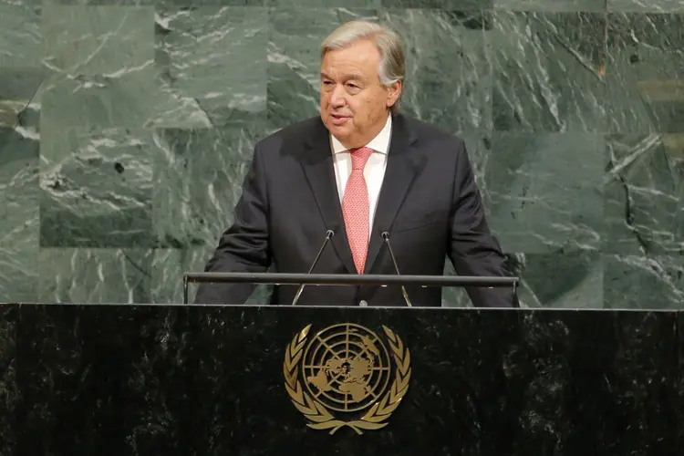 António Guterres: chefe da ONU chamou a atenção sobre o aumento do número de desastres no mundo (Lucas Jackson/Reuters)