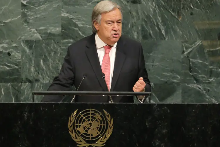 António Guterres: o diplomata português disse que o sentimento de comunidade é que o mundo está se "desintegrando" (Lucas Jackson/Reuters)