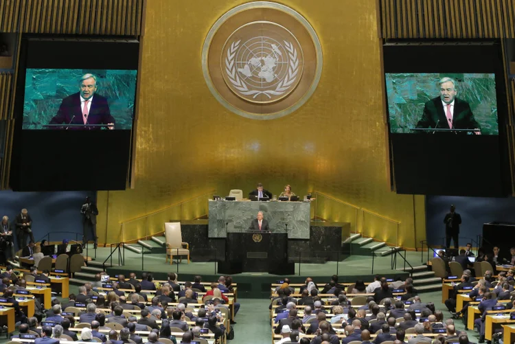 ONU: repetidos abusos sexuais cometidos por funcionários da organização, sobretudo "boinas azuis" desdobrados em países africanos, geraram grande escândalo (Lucas Jackson/Reuters)