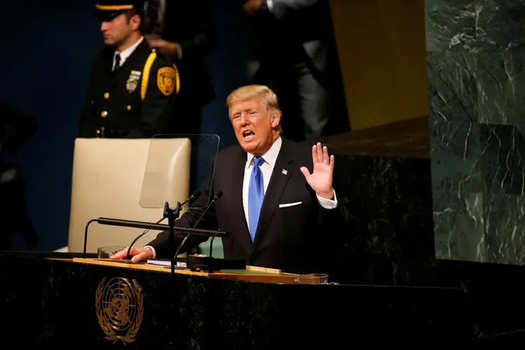 Donald Trump: "eu vou defender os interesses dos Estados Unidos acima de tudo" (Kevin Lamarque/Reuters)