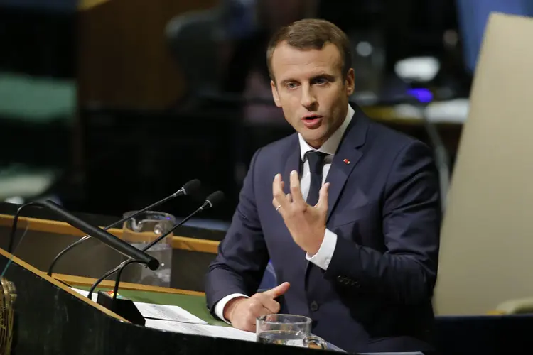 Emmanuel Macron: presidente francês comentou ataque à Síria (Eduardo Munoz/Reuters)