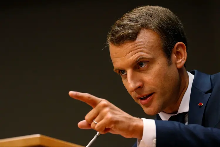 Emmanuel Macron: presidente francês intensificou nos últimos dias sua ação diplomática a favor de uma trégua na Síria (Brendan McDermid/Reuters)