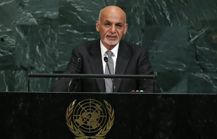 Ashraf Ghani: ele também declarou que o envio de mais soldados dos EUA ao Afeganistão é um sinal de que os talibãs não podem vencer (Eduardo Munoz/Reuters)