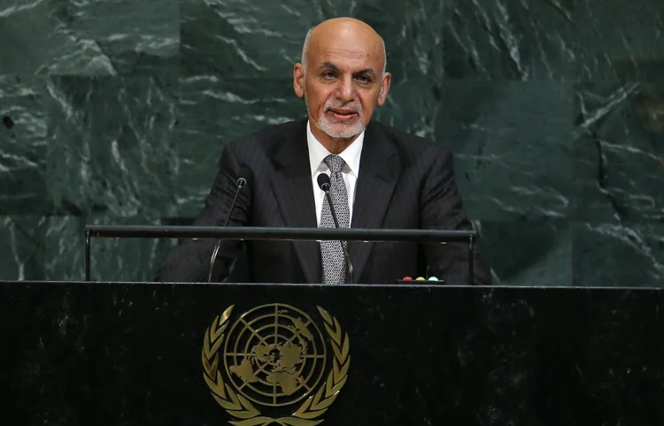 Ashraf Ghani: ele também declarou que o envio de mais soldados dos EUA ao Afeganistão é um sinal de que os talibãs não podem vencer (Eduardo Munoz/Reuters)