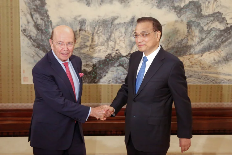 Encontro: o premiê expressou sua esperança que os EUA deem um "tratamento justo" aos investimentos chineses em seu país (Thomas Peter/Reuters)