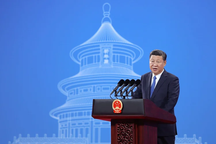 Xi Jinping: "a China louva intensamente os esforços da Interpol para proteger a segurança e a estabilidade mundiais" (Lintao Zhang/Reuters)