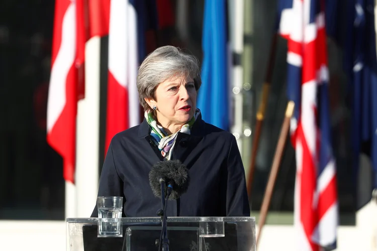 Theresa May: plano foi evitado com a prisão, na semana passada, de dois homens pela polícia (Ints Kalnins/Reuters)